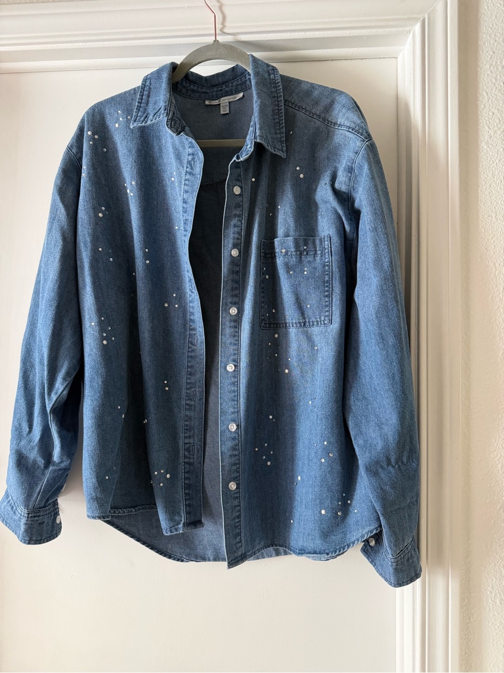 Seven7 Classic Denim Shirt in Light Blue